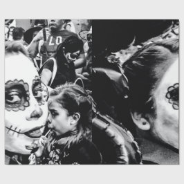 死者の日の女性の写真 ラッピングペーパー