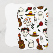 死者の日の落書き 招待状 (正面/裏面)