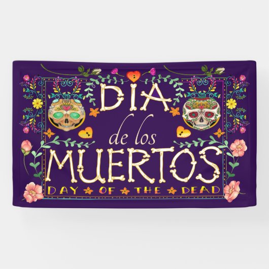 死者の日のDia de los Muerto 横断幕 (横)