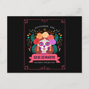 死者の日のDia de los muertos ポストカード