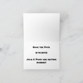 死者の日提案の結婚式の日付Notecard カード (内部)