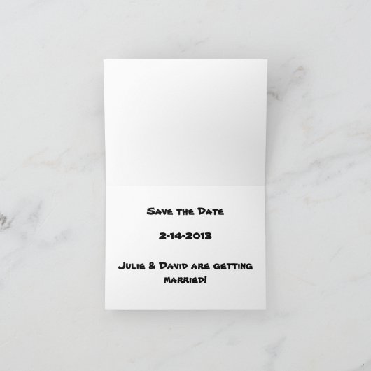 死者の日提案の結婚式の日付Notecard カード (内部)