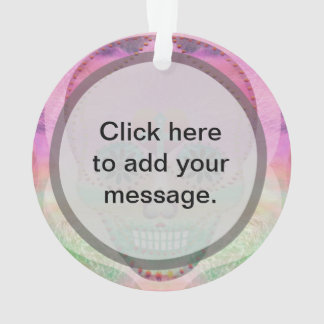 死者の日砂糖のスカルの虹のハートの生命の樹 オーナメント