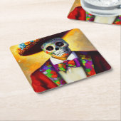 死者の日3 スクエアペーパーコースター (アングル)