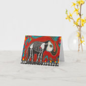 死者の日 エレファント カード (黄色い花)