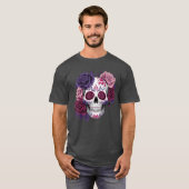 死者の日 コスチューム メキシコの死者の日 砂糖菓子の髑髏 Tシャツ (正面フル)