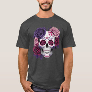 死者の日 コスチューム メキシコの死者の日 砂糖菓子の髑髏 Tシャツ