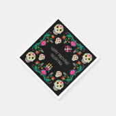 死者の日 スカル シュガー カスタマイズ スタンダードカクテルナプキン (角)