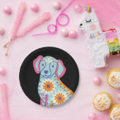 死者の日 スカル 犬 紙皿 (パーティー)