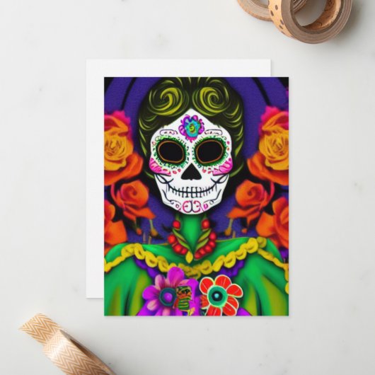 死者の日 ノートカード (正面/裏面インサイチュ)