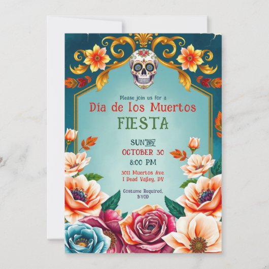 💀🎉死者の日 ハート＆ソウル 招待状 (正面)