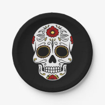死者の日 ブラックシュガースカル ペーパープレート