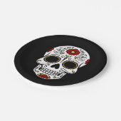 死者の日 ブラックシュガースカル ペーパープレート (アングル)