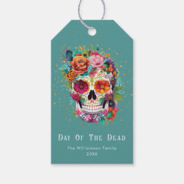 死者の日 メキシコのシュガースカル 全ての魂の祝日 ギフトタグ