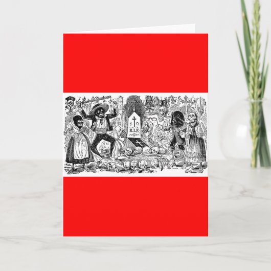 死者の日、メキシコ。 早い1900's頃 カード (正面)