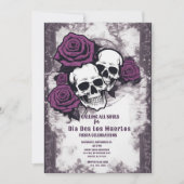 死者の日 ラスティック スカル 招待状 (正面)