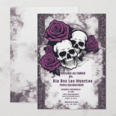 死者の日 ラスティック スカル 招待状 (正面/裏面)