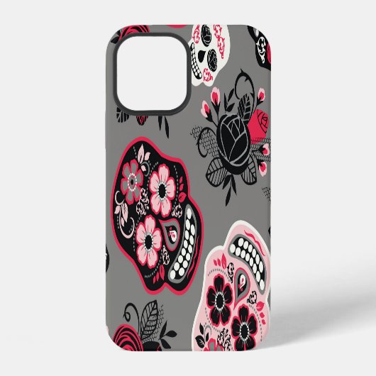 死者の日: ヴィンテージパターン iPhoneケース (裏面)