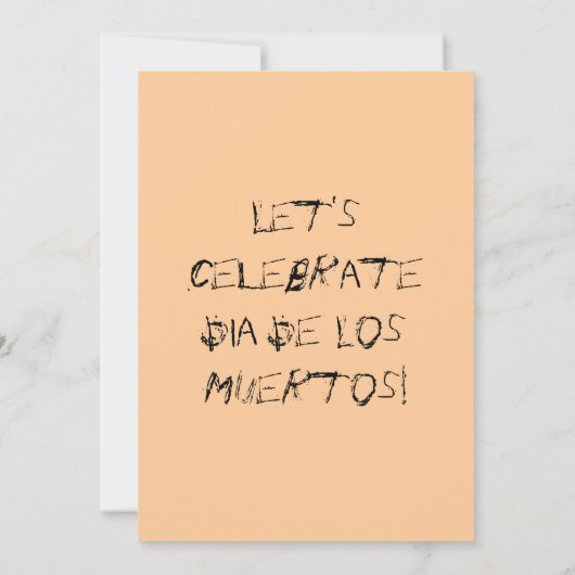 死者の日 招待状 (裏面)