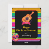 死者の日 猫のホリデーカード シーズンカード (裏面)