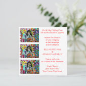 死者の日 結婚式招待状 (四角) 招待状 (スタンド正面)