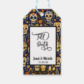 死者の日 Till Death パーティーまたはウェディング ギフトタグ (裏面)