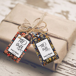 死者の日 Till Death パーティーまたはウェディング ギフトタグ