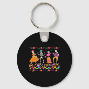 死者の日Dia De Los Muertos Mexican Skeleto キーホルダー