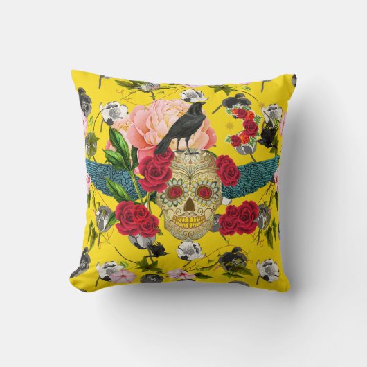 死者の日I Dia De Los Muertos Pillow クッション (正面)
