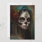 死者の日V3-女性　オイルペイント　招待状 招待状 (正面)