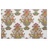 死者の木が付いている入れ墨のスタイルの生地 ファブリック (ファットクウォーター)