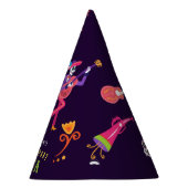 死者の祭り ハロウィン カラフル パーティー パーティーハット (右)