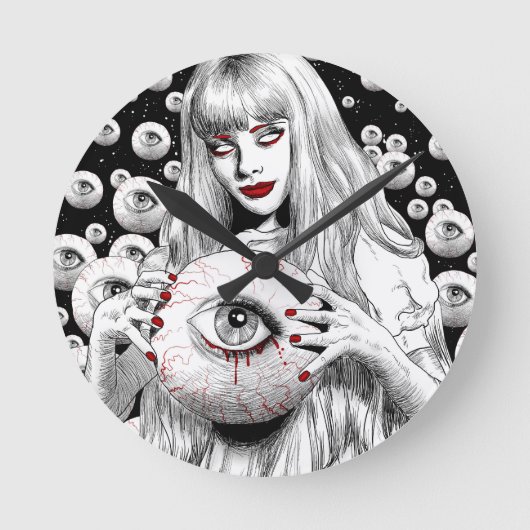 死者の霊 ラウンド壁時計 (正面)