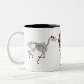 死者の馬のスカル日 ツートーンマグカップ (左)