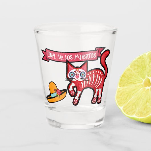 死者の骨組猫日 ショットグラス (正面)