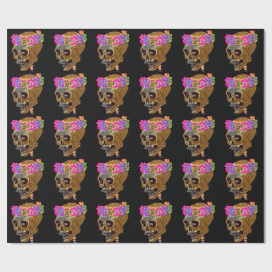 死者またはハロウィンの日 ラッピングペーパー (フラット)