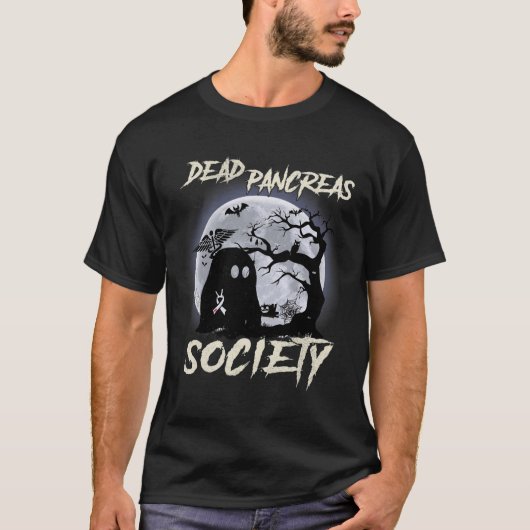 死膵臓会糖尿病糖尿病認識度ハロウィーン Tシャツ (正面)