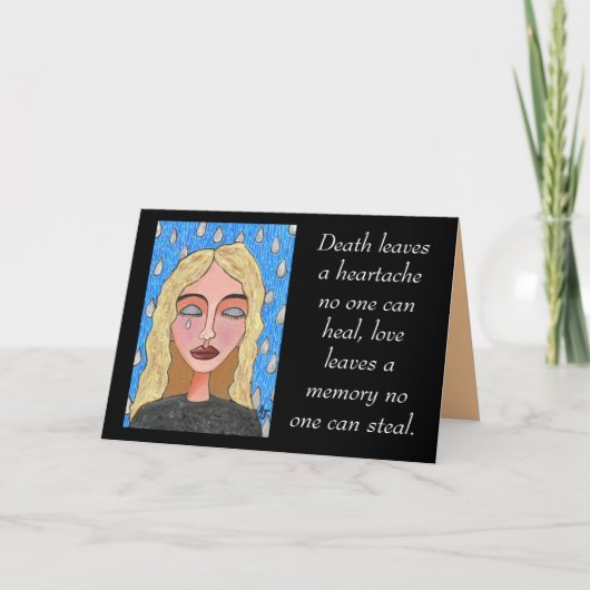 死葉の心痛… -悔やみや弔慰カード カード (正面)