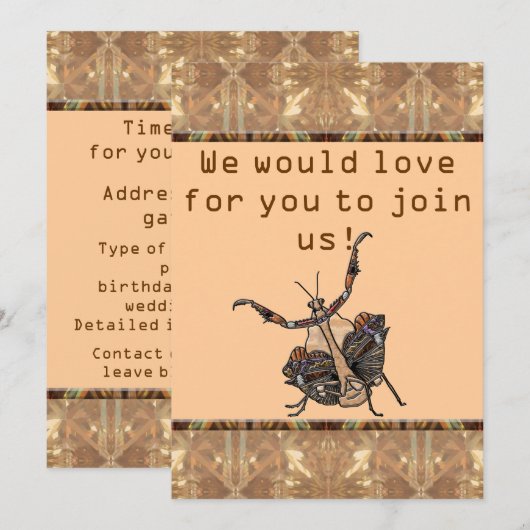 死葉マンティス 招待状 (正面/裏面)