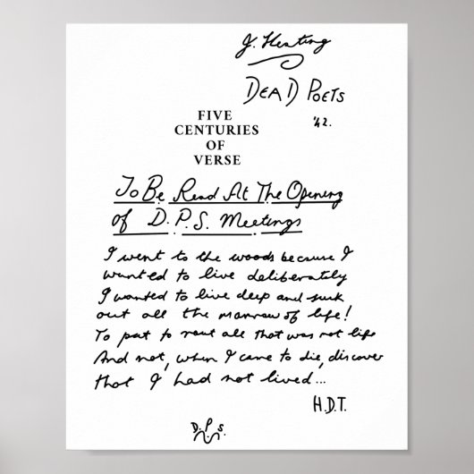 死詩人協会5世紀の黒詩 ポスター (正面)