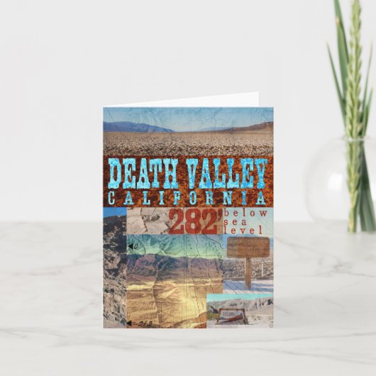 死谷，カリフォルニア：海抜282' - Notecard カード (正面)
