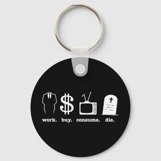 死買を働く キーホルダー (正面)