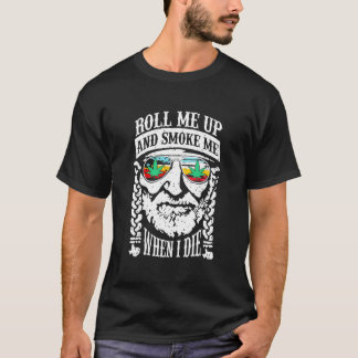 死転がぬとタバコを吸う Tシャツ