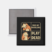 死遊回避の問題おもしろいユーモアミーム マグネット (正面/裏面)