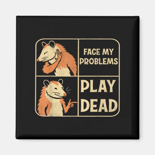 死遊回避の問題おもしろいユーモアミーム マグネット (正面)