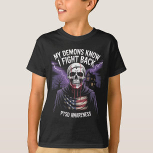 死霊 PTSD 私の悪魔は私がメンタルヘルスの闘いを知っている A Tシャツ