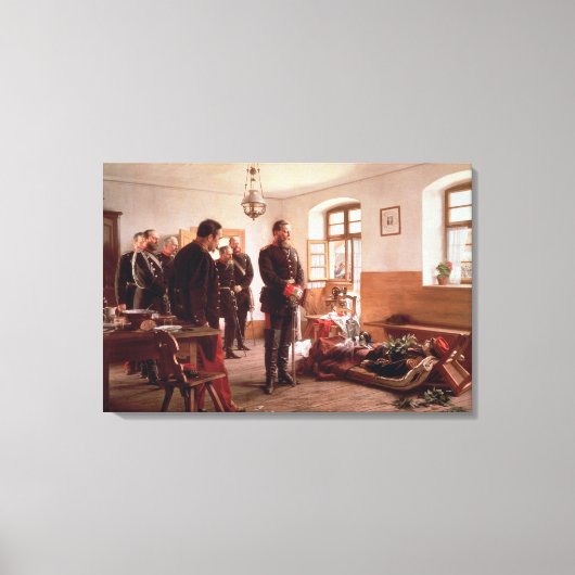 死骸に引き取られたフレドリック皇太子 キャンバスプリント (正面)