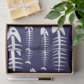 死魚スケルトン白骨魚釣りユーモア 薄葉紙 (ギフト)