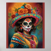 死鮮やかんだスカルのメイクアップ ポスター (正面)