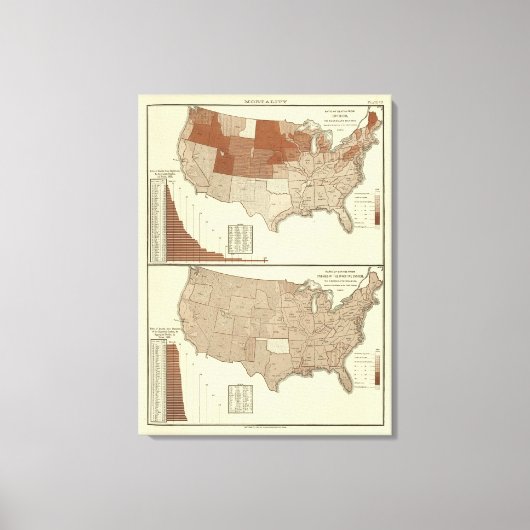 死，ジフテリア，消化器系 キャンバスプリント (正面)